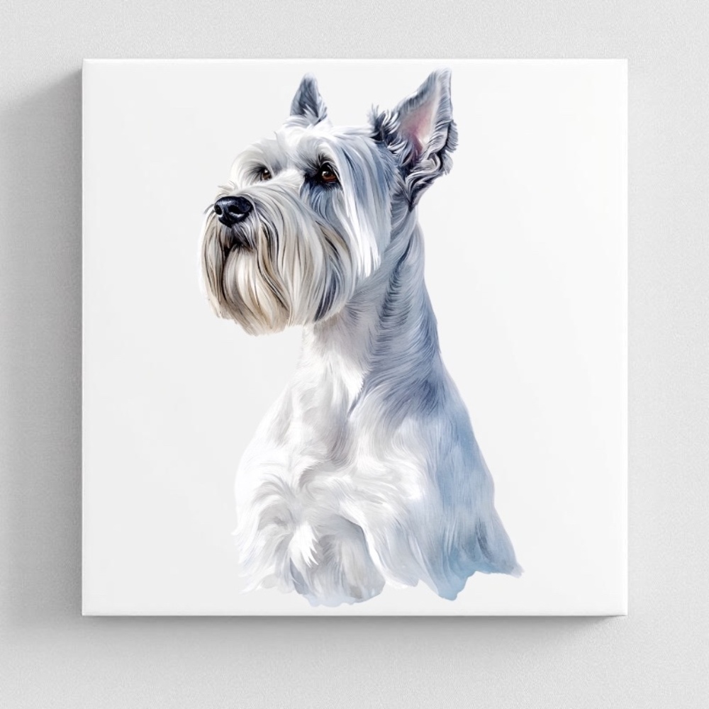 Schnauzer  Dog Canvas Wall decor any pet, send me your picture Personalized